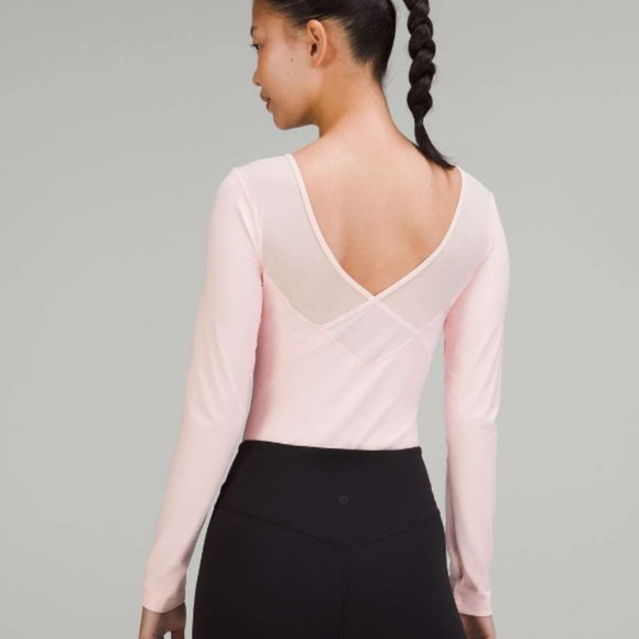 Lululemon Align Mesh Bodysuit *Special Edition Strawberry Milkshake Size 6 - Picture 2 of 14